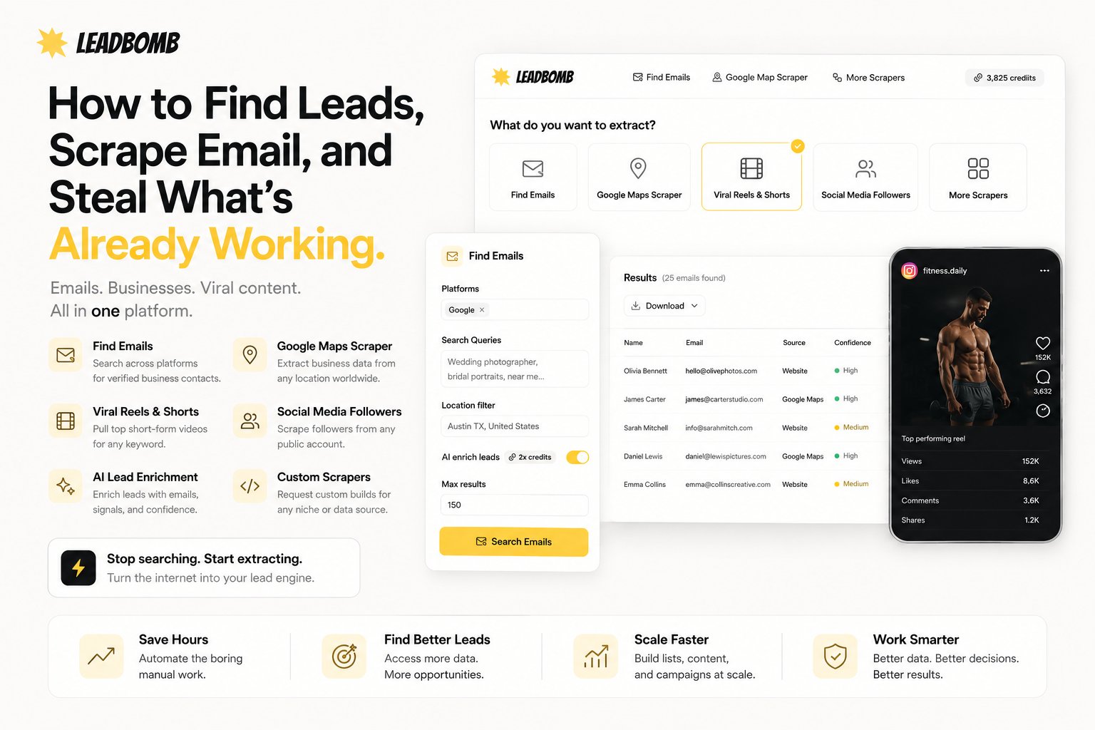 LeadBomb Lead Generation and Content Scraping